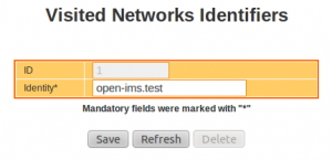 IMS Network Configuration : Visited Networks